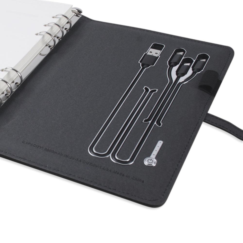 Wireless Charging Notebook With Flashing Logo